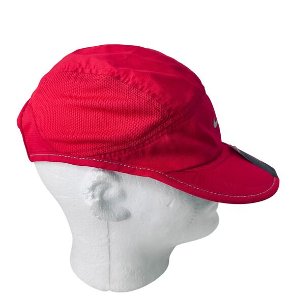 NWT Vintage Women Nike Dri Fit 7 Panel Running Hat Pink Swoosh Daybreak Tailwind - Picture 2 of 10